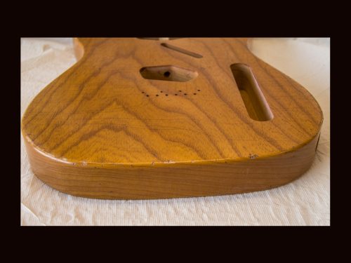 T-Style Body / 1 PC Swamp Ash / 4 lbs. 0 oz. / Nitrocellulose 'Vintage Amber' / Light Relic (#GIN-3527) - Image 5