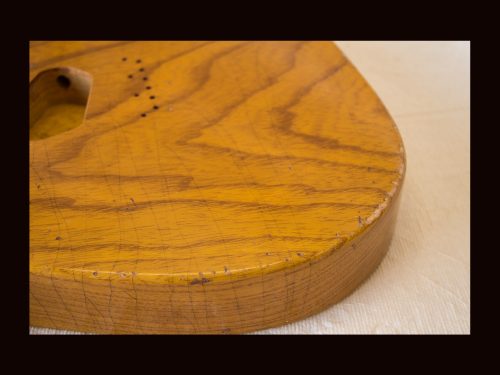 T-Style Body / 1 PC Swamp Ash / 4 lbs. 0 oz. / Nitrocellulose 'Vintage Amber' / Light Relic (#GIN-3527) - Image 6