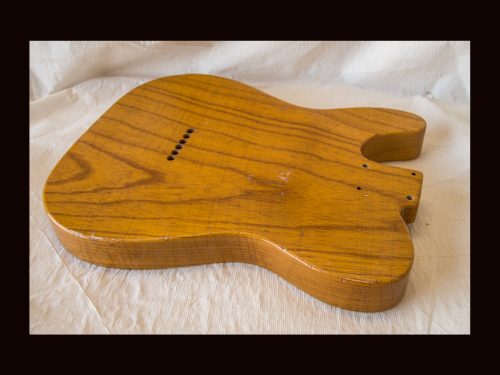 T-Style Body / 1 PC Swamp Ash / 4 lbs. 0 oz. / Nitrocellulose 'Vintage Amber' / Light Relic (#GIN-3527) - Image 7