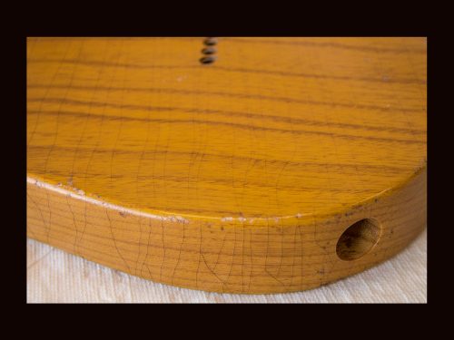 T-Style Body / 1 PC Swamp Ash / 4 lbs. 0 oz. / Nitrocellulose 'Vintage Amber' / Light Relic (#GIN-3527) - Image 8