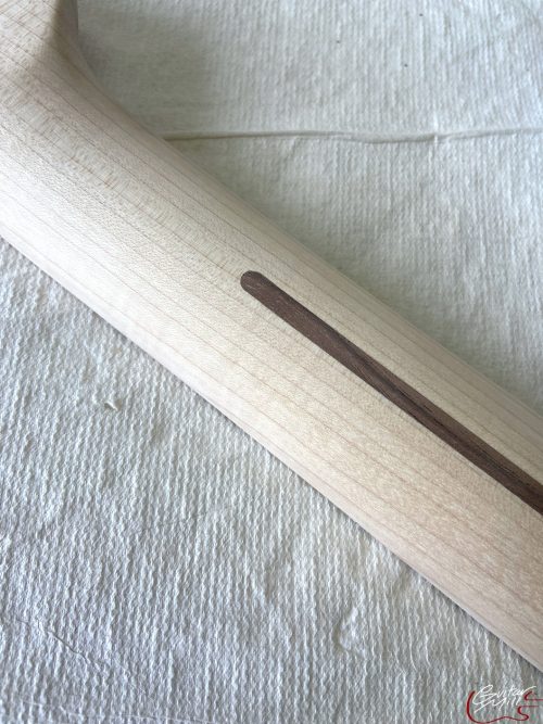T-Style Replacement Neck / 1 pc. 1/4 Sawn Flame Maple / Abalone Dots / Chunky C (#GIN-3540) - Image 8