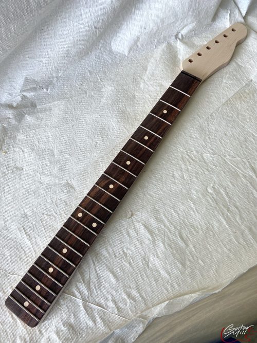 T-Style Replacement Neck / 2 pc. 1/4 Sawn Maple & Madagascar Rosewood / Chunky C (#GIN-3541) - Image 2