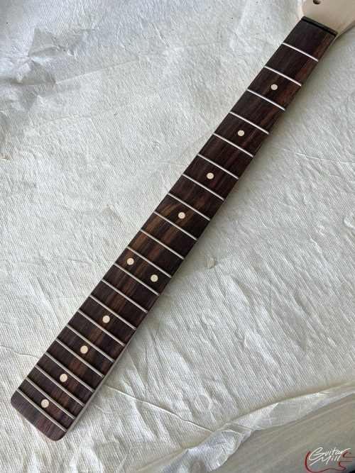 T-Style Replacement Neck / 2 pc. 1/4 Sawn Maple & Madagascar Rosewood / Chunky C (#GIN-3541) - Image 4
