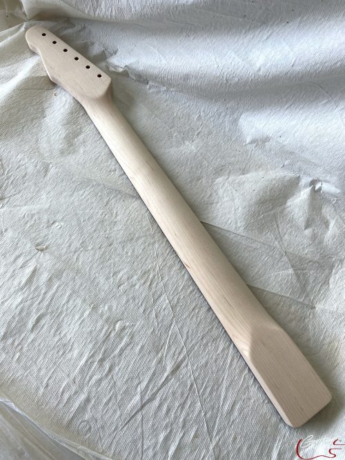 T-Style Replacement Neck / 2 pc. 1/4 Sawn Maple & Madagascar Rosewood / Chunky C (#GIN-3541) - Image 6