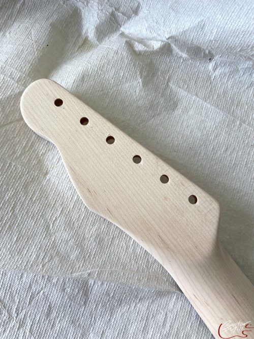 T-Style Replacement Neck / 2 pc. 1/4 Sawn Maple & Madagascar Rosewood / Chunky C (#GIN-3541) - Image 7