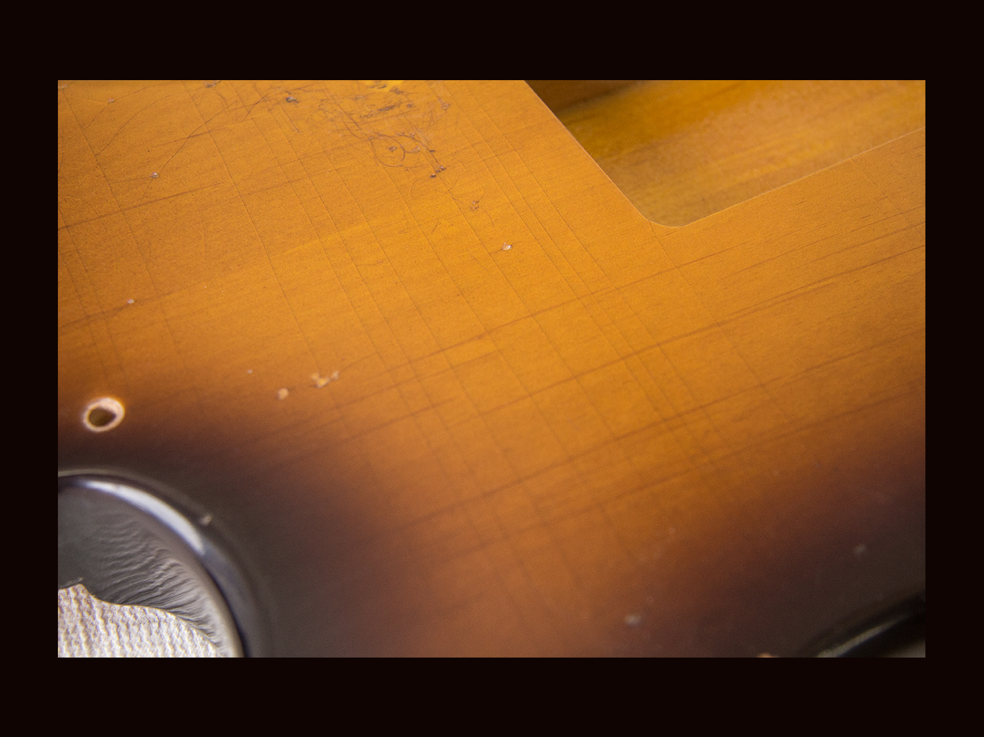 S-Style Body / Alder / 4 lbs. 0 oz. / Nitrocellulose 'Chocolate-Burst' / Med. Relic (#GIN-3548) - Image 5