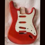 S-Style Body / Ultra Light Swamp Ash / 3 lbs. 12 oz. / Nitrocellulose 'Candy Apple Red' / Med. - Hvy. Relic(#GIN-3549)