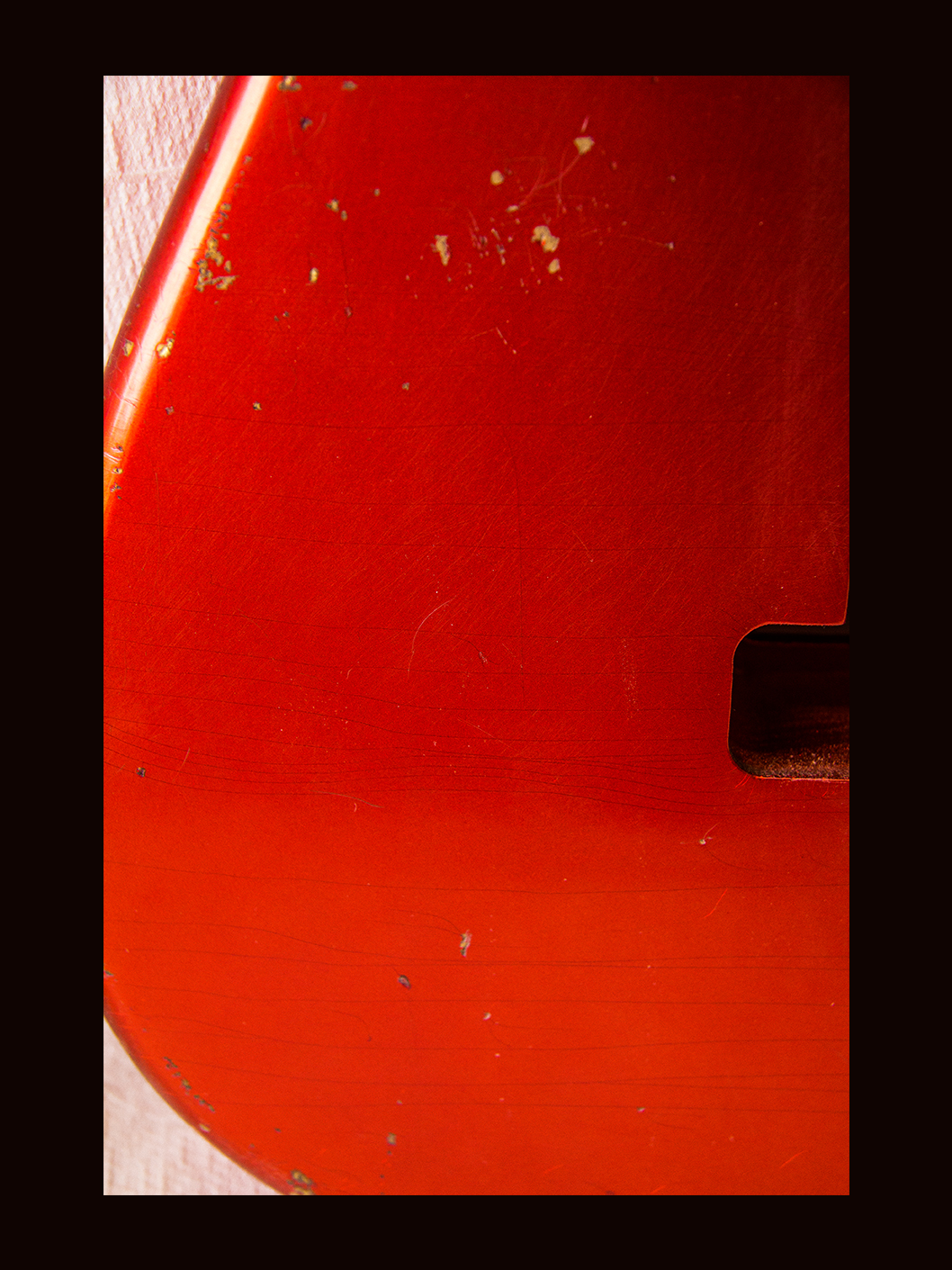 S-Style Body / Ultra Light Swamp Ash / 3 lbs. 12 oz. / Nitrocellulose 'Candy Apple Red' / Med. - Hvy. Relic(#GIN-3549) - Image 6