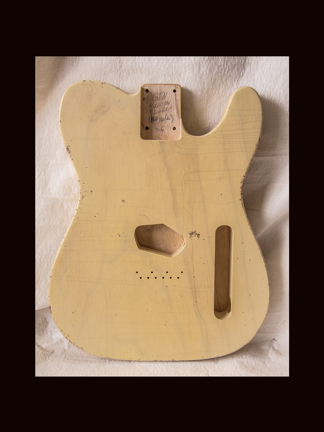 T-Style - Esquire Body / Swamp Ash  / 3 lbs. 7 oz. / Nitrocellulose 'Nocaster Blonde' / Med. Relic (#GIN-3550) - Image 4