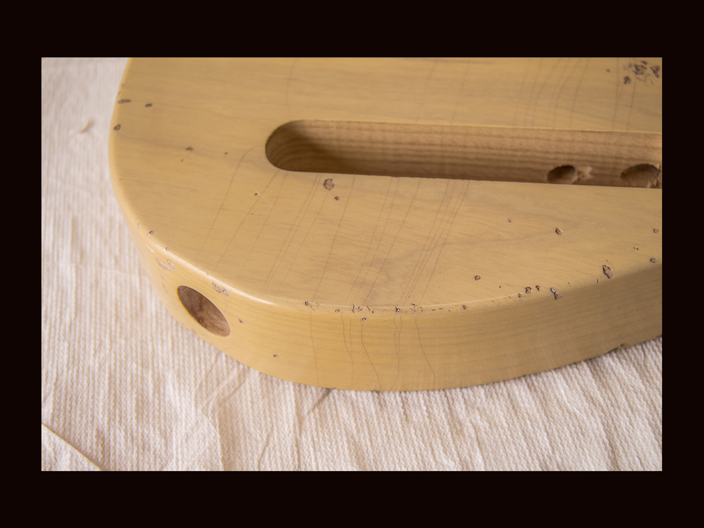 T-Style Body / Swamp Ash / 4 lbs. 3 oz. / Nitrocellulose 'Nocaster Blonde' / Med. Relic (#GIN-3551) - Image 6