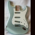 S-Style Body / Alder / 3 lbs. 13 oz. / Nitrocellulose 'Firemist Silver' / Med. Relic (#GIN-3555)