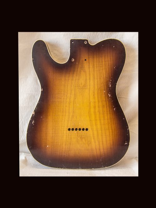 T-Style Body /Swamp Ash 1 Piece / 4 lbs. 2 oz. / Nitrocellulose 'Chocolate Burst' / Double Bound/Light-Medium Relic (#GIN-3530) - Image 5