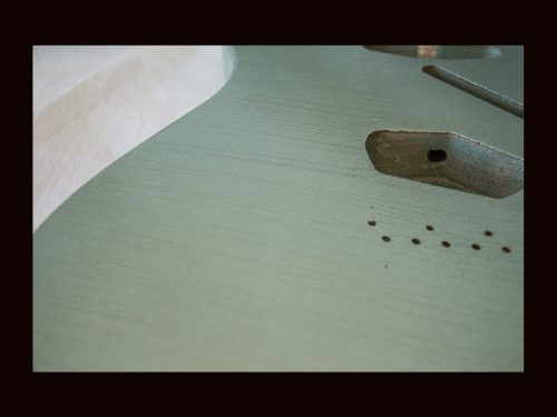 T-Style Body / Swamp Ash / 3 lbs. 12 oz. / Nitrocellulose 'Firemist Silver' / Light Relic (#GIN-3539) - Image 5