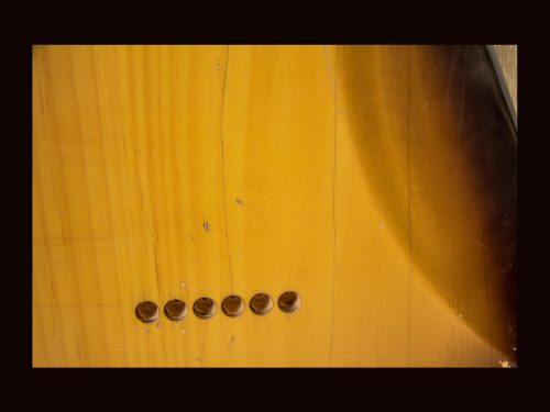 S-Style Body / Pine / 3 lbs. 7 oz. / Nitrocellulose 'Chocolate-Burst' / Light Relic (#GIN-3533) - Image 5
