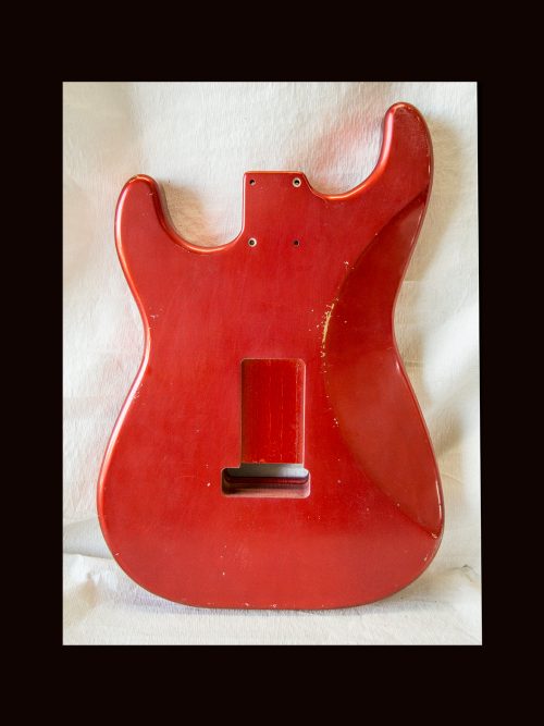 S-Style Body / Ultra Light Swamp Ash / 3 lbs. 7 oz. / Nitrocellulose 'Candy Apple Red' / Light Relic(#GIN-3534) - Image 5