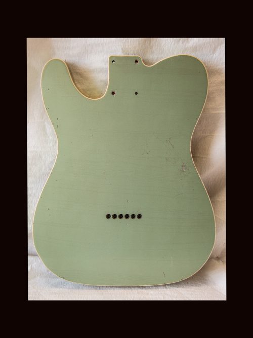 T-Style Body / Swamp Ash / 4 lbs. 5 oz. / Nitrocellulose 'Avocado Mist' / Double Bound - Light Relic (#GIN-3536) - Image 5
