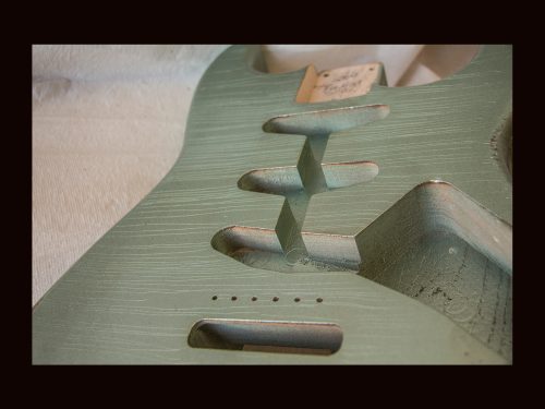 S-Style Body / Swamp Ash / 3 lbs. 10 oz. / Nitrocellulose 'Firemist Silver' / Light Relic (#GIN-3537) - Image 5