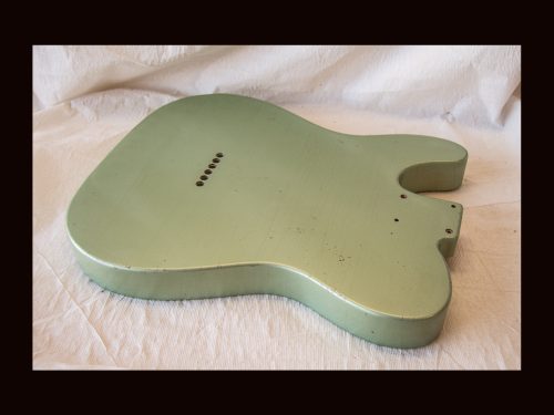 T-Style Body / Swamp Ash / 3 lbs. 14 oz. / Nitrocellulose 'Avocado Mist' / Light Relic (#GIN-3538) - Image 5