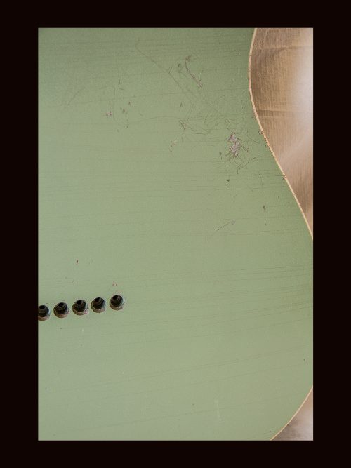 T-Style Body / Swamp Ash / 4 lbs. 5 oz. / Nitrocellulose 'Avocado Mist' / Double Bound - Light Relic (#GIN-3536) - Image 6