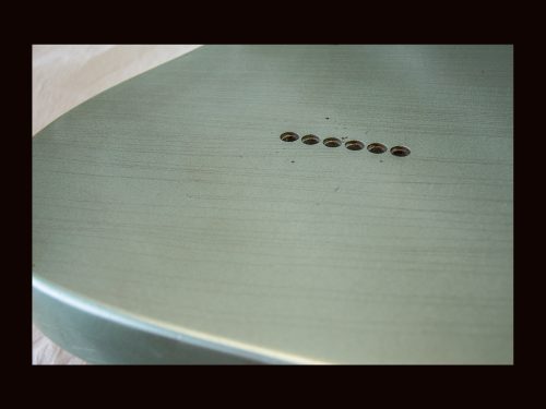 T-Style Body / Swamp Ash / 3 lbs. 12 oz. / Nitrocellulose 'Firemist Silver' / Light Relic (#GIN-3539) - Image 6