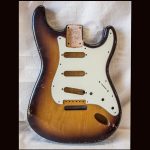 S-Style Body / Alder / 4 lbs. 7 oz. / Nitrocellulose 'Chocolate-Burst' / Med. Relic (#GIN-3557)