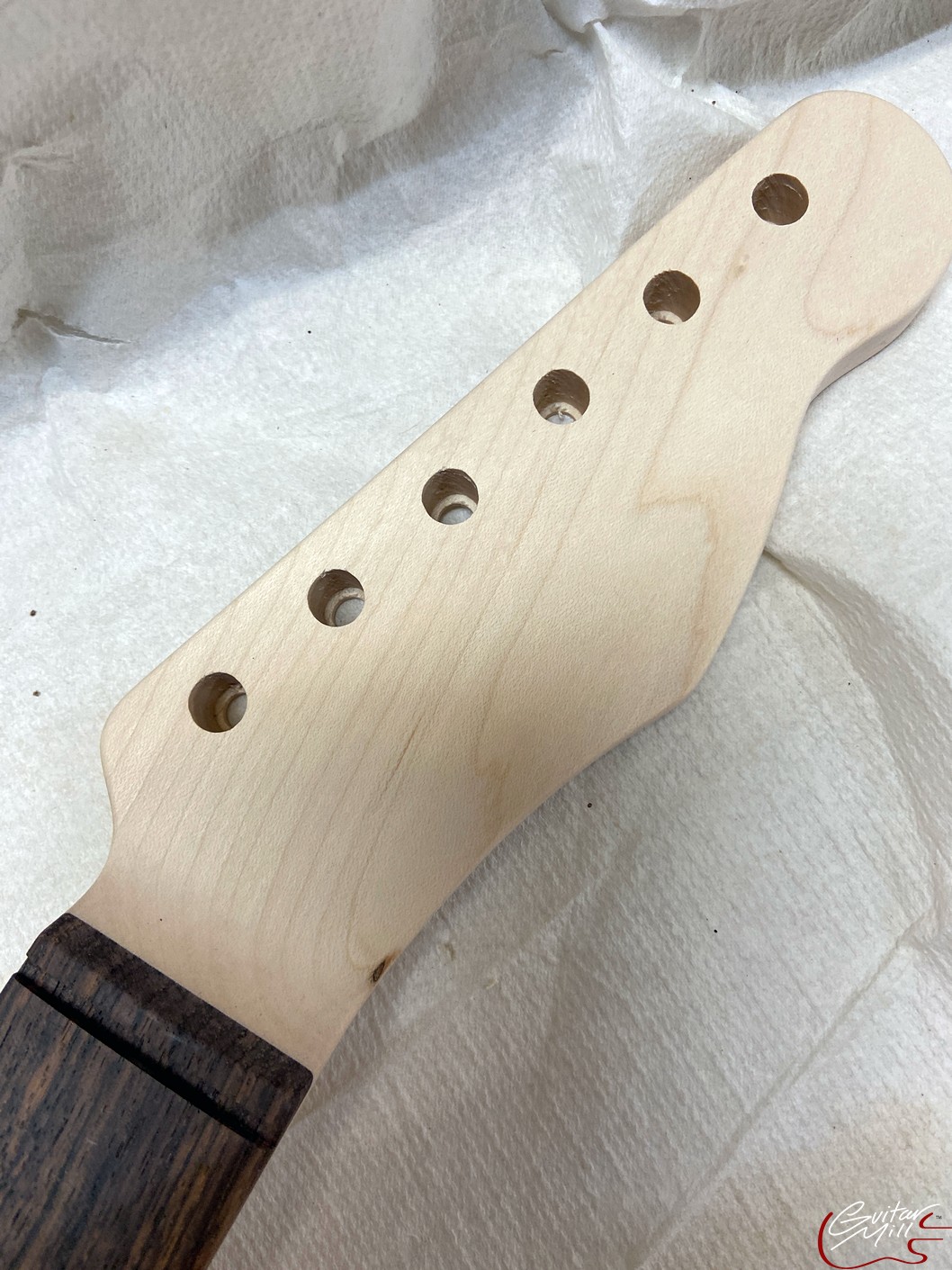 T-Style Replacement Neck / 2 pc. Maple & Indian Rosewood / Classic C (#GIN-3562) - Image 3