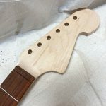 Jag/Stang-Style Replacement Neck / 24" SCALE LENGTH / 2 pc. Lite Bird's Eye Maple & Indian Rosewood / Classic C (#GIN-3563)