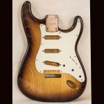 S-Style Body / Ultra Light Swamp Ash / 3 lbs. 9 oz. / Nitrocellulose TruGrain™ 'Chocolate Burst' / Closet Clean (#GIN-3569)