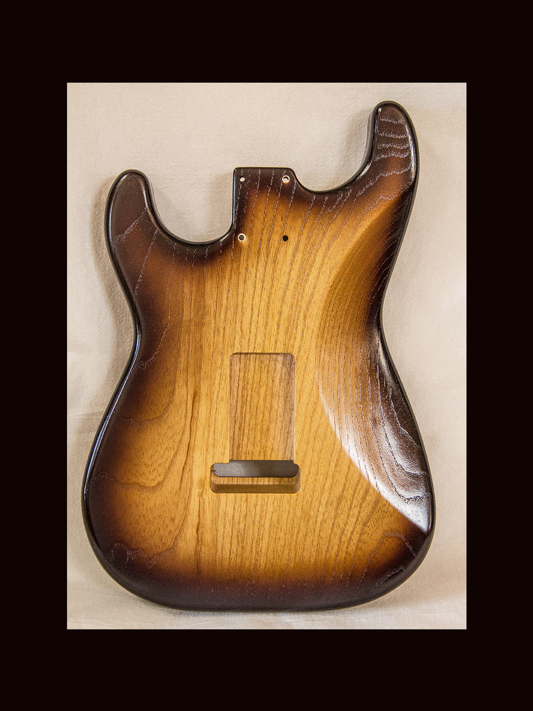 S-Style Body / Ultra Light Swamp Ash / 3 lbs. 9 oz. / Nitrocellulose TruGrain™ 'Chocolate Burst' / Closet Clean (#GIN-3569) - Image 4