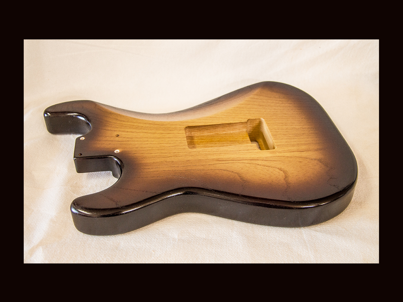 S-Style Body / Ultra Light Swamp Ash / 3 lbs. 9 oz. / Nitrocellulose TruGrain™ 'Chocolate Burst' / Closet Clean (#GIN-3569) - Image 5