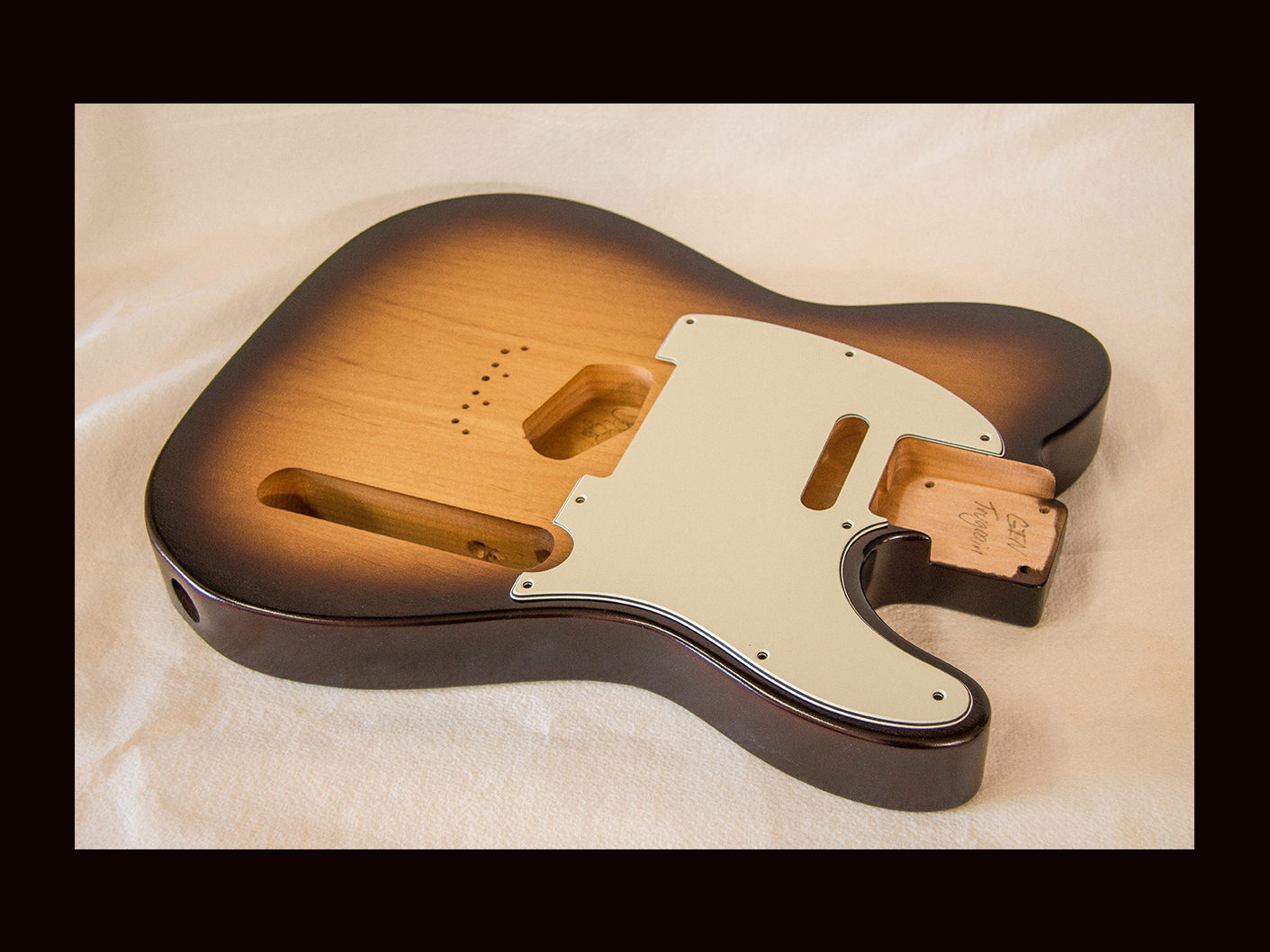 T-Style Body / Alder / 4 lbs. 3 oz. / Nitrocellulose 'Chocolate Burst' / Closet Clean (#GIN-3570) - Image 4