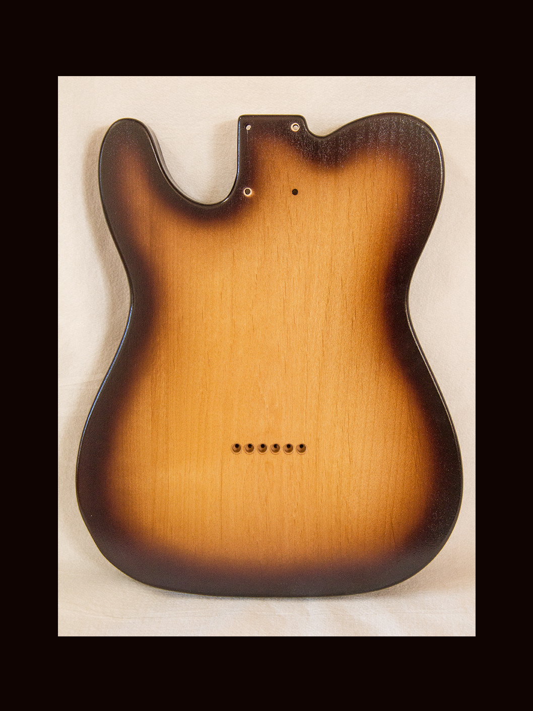 T-Style Body / Alder / 4 lbs. 3 oz. / Nitrocellulose 'Chocolate Burst' / Closet Clean (#GIN-3570) - Image 5