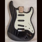 S-Style Body / 1 Piece Ultra Light Swamp Ash / 3 lbs. 4 oz. / Nitrocellulose TruGrain™ 'Black' / Closet Clean (#GIN-3574)