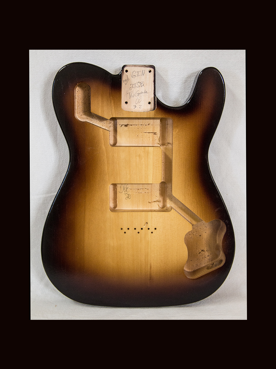 T- Style Deluxe Body / Pine / 3 lbs. 2 oz. / Nitrocellulose TruGrain™ 'Chocolate Burst' / Closet Clean (#GIN-3577) - Image 3