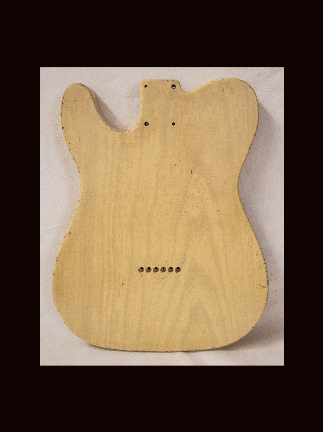 T-Style Body / 1 Piece Swamp Ash / 4 lbs. 2 oz. / Nitrocellulose 'Nocaster Blonde' /Med. Relic (#GIN-3608-F) - Image 4