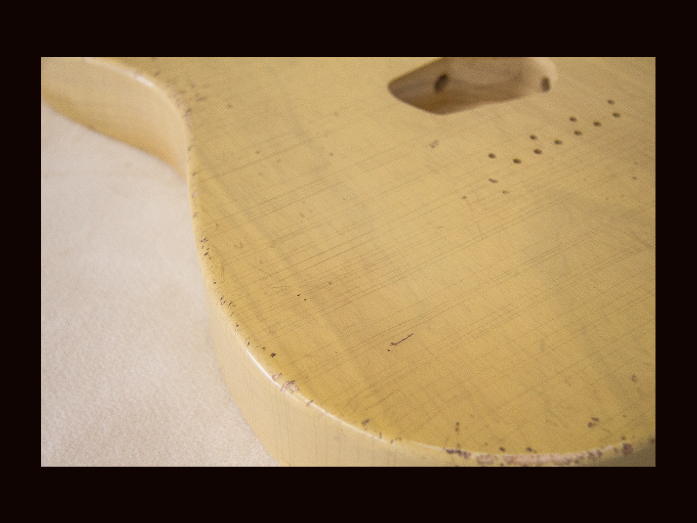 T-Style Body / 1 Piece Swamp Ash / 4 lbs. 2 oz. / Nitrocellulose 'Nocaster Blonde' /Med. Relic (#GIN-3608-F) - Image 5