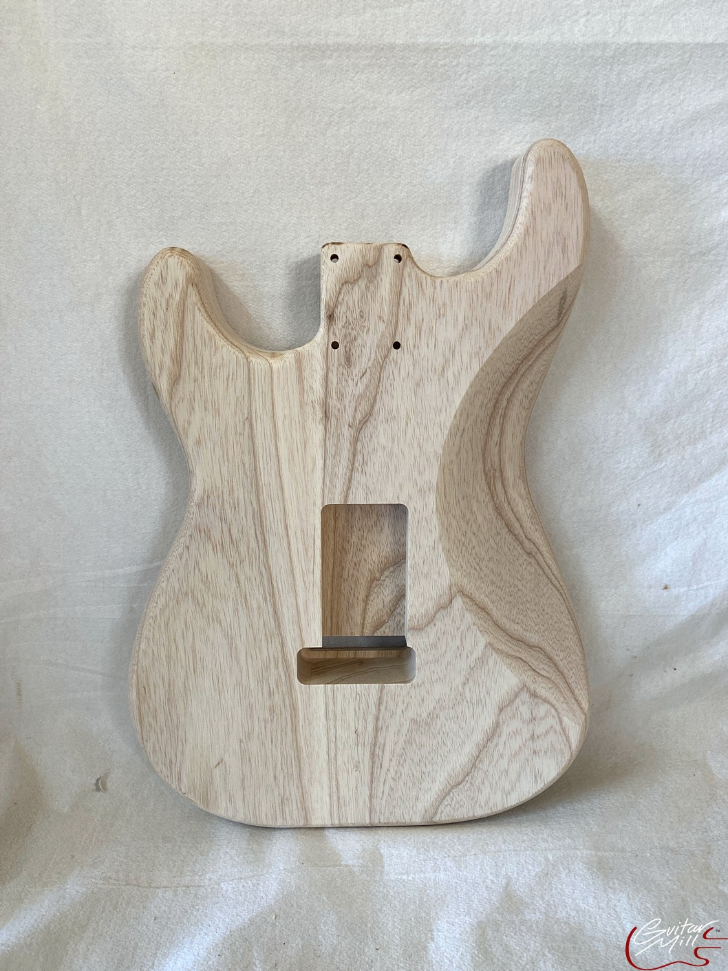 S-Style Body / 2 pc. Ultra Light Swamp Ash / 2 Point Tremolo / HSS / 3 lbs. 10 oz. (#GIN-3632) - Image 2