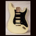 S-Style Body / Alder / 3 lbs. 8 oz. / Nitrocellulose 'Vintage White' / Light-Med. Relic (#GIN-3647)