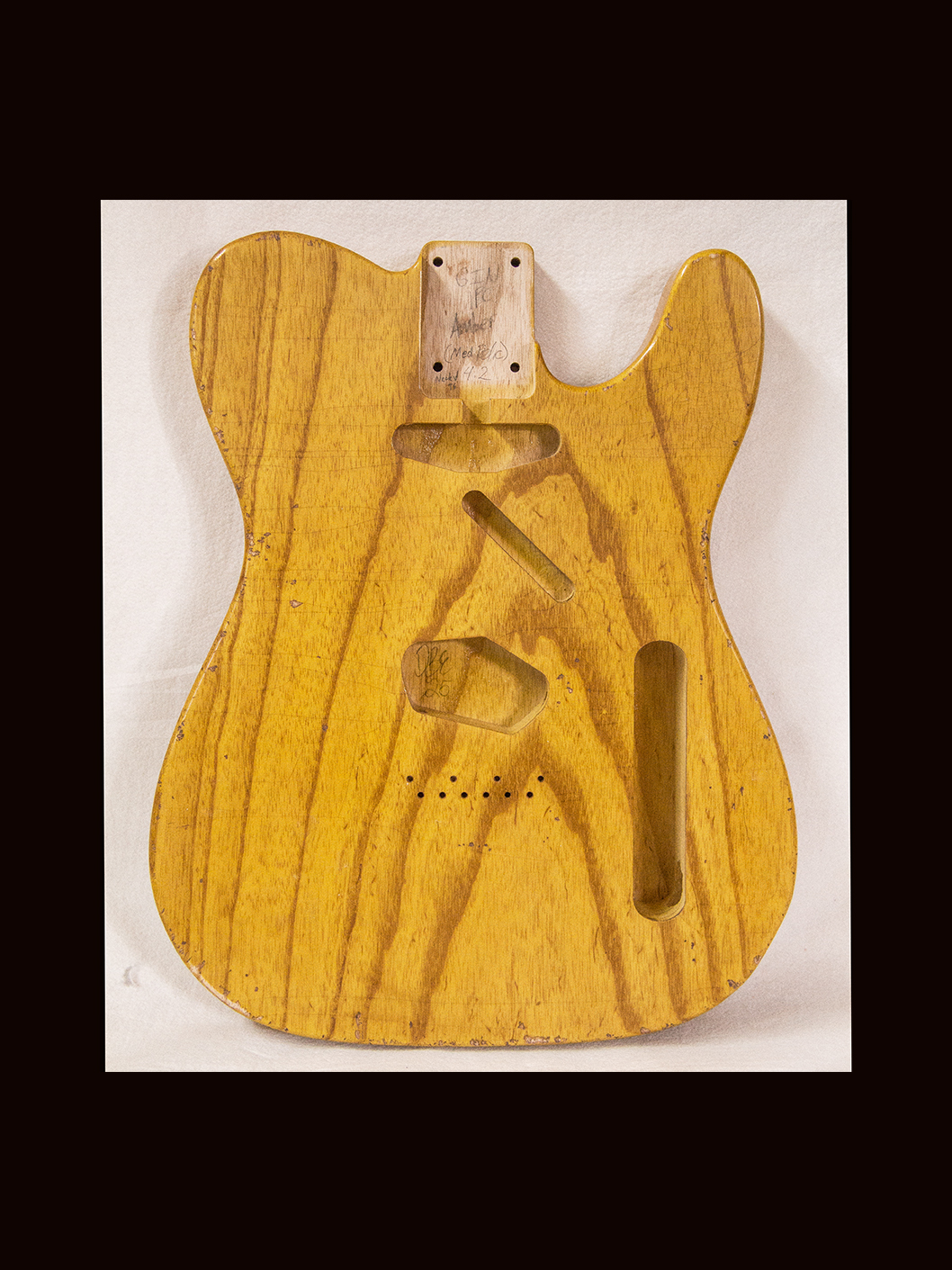 T-Style Body / 1 Piece Swamp Ash / 4 lbs. 2 oz. / Nitrocellulose 'Vintage Amber' / Med. -Light Relic (#GIN-3648) - Image 3