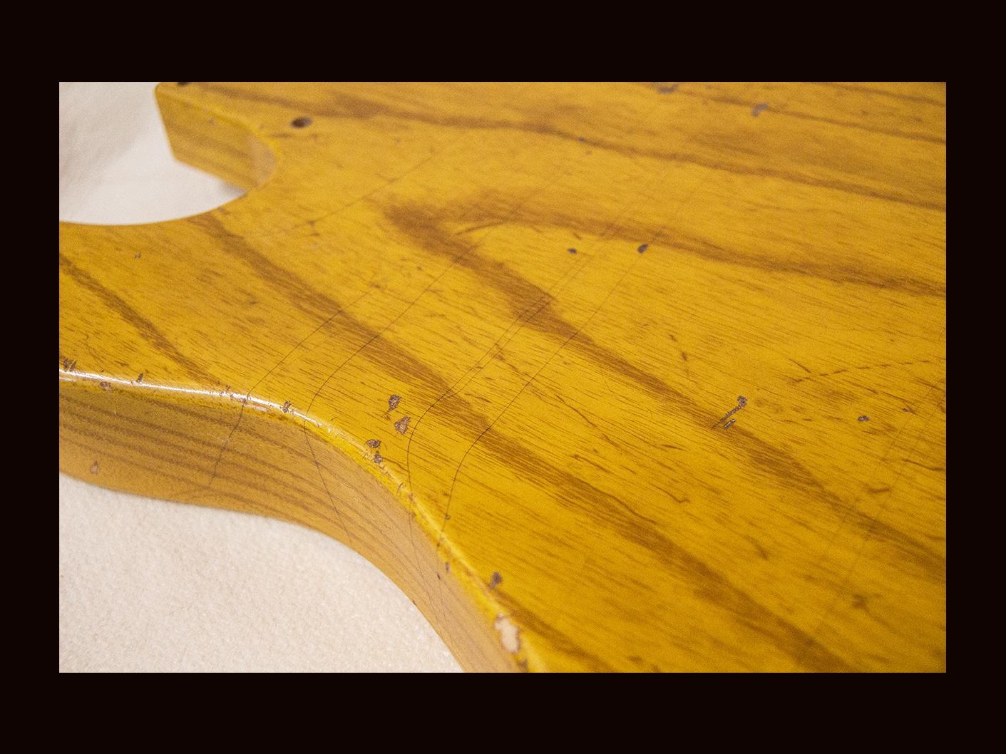 T-Style Body / 1 Piece Swamp Ash / 4 lbs. 2 oz. / Nitrocellulose 'Vintage Amber' / Med. -Light Relic (#GIN-3648) - Image 5