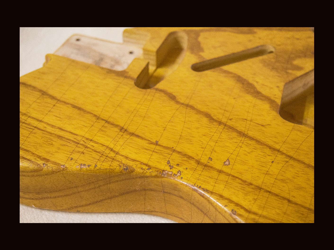 T-Style Body / 1 Piece Swamp Ash / 4 lbs. 2 oz. / Nitrocellulose 'Vintage Amber' / Med. -Light Relic (#GIN-3648) - Image 6