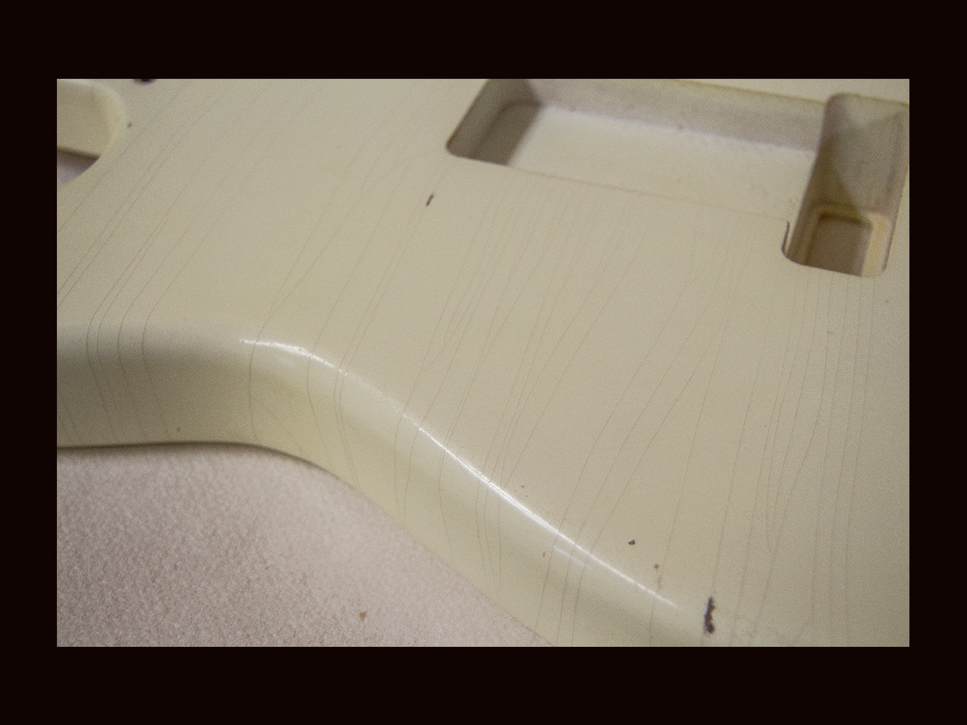 S-Style Body / Alder / 4 lbs. 0 oz. / Nitrocellulose 'Aged Olympic White' / Light-Med. Relic (#GIN-3650) - Image 7