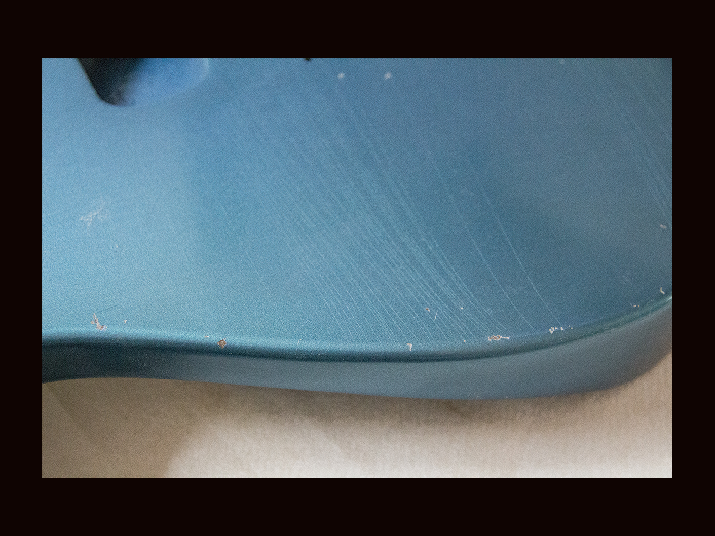 T-Style Body / Alder / 4 lbs. 1 oz. / Nitrocellulose 'Deep Lake Placid Blue' / Light Relic (#GIN-3670) - Image 4