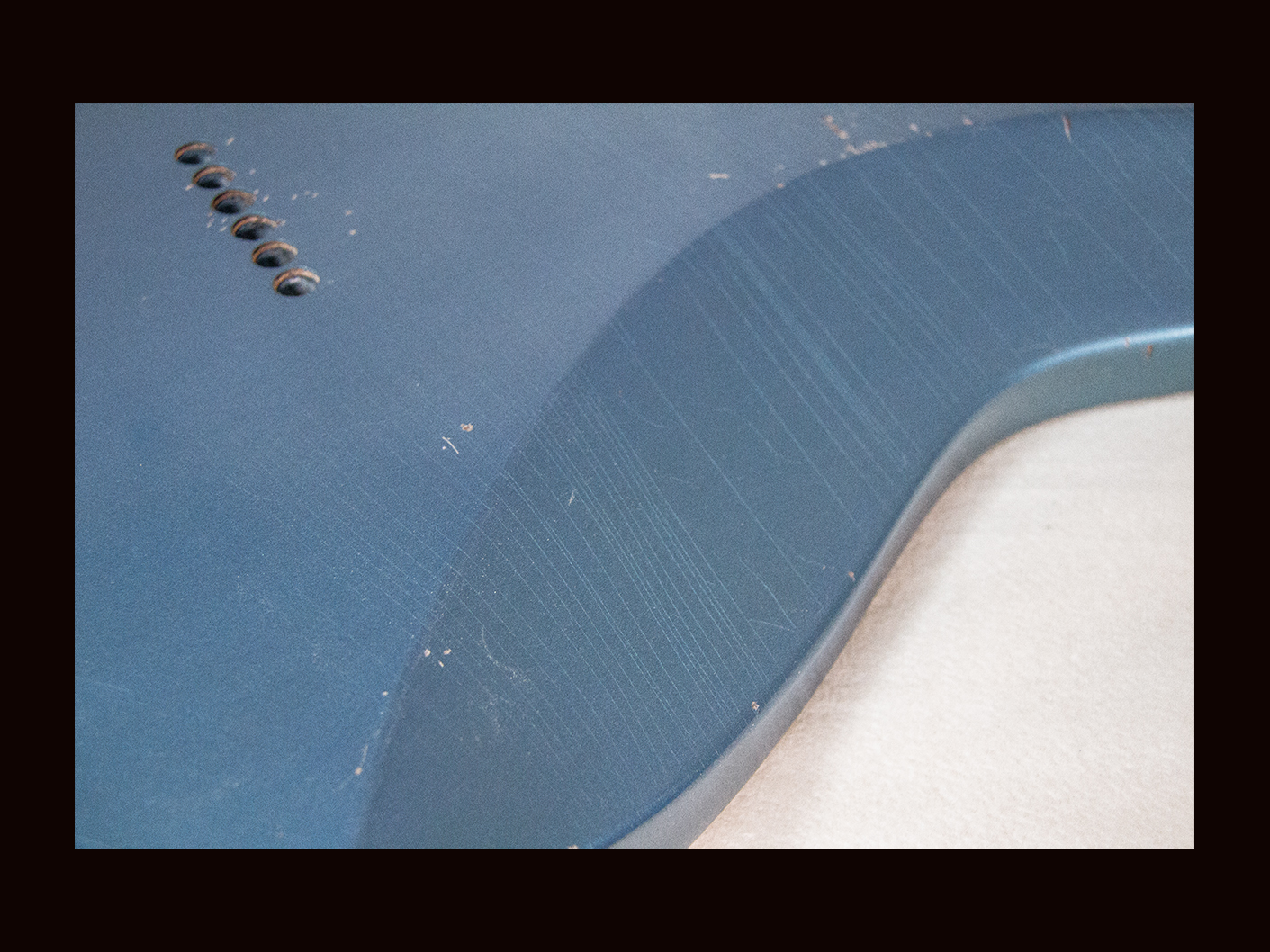 T-Style Body / Alder / 4 lbs. 1 oz. / Nitrocellulose 'Deep Lake Placid Blue' / Light Relic (#GIN-3670) - Image 6