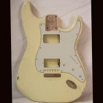 S-Style Body / Alder / 3 lbs. 10 oz. / Nitrocellulose 'Vintage White' / Light-Med. Relic (#GIN-3673)