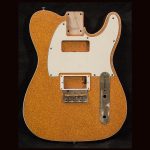 T-Style Body - Partially Assembled - Parts Included! / 1 PC. Swamp Ash / 3 lbs. 12 oz. / Nitrocellulose 'Orange Sparkle' / Light / Med. Relic (#GIN-3703)