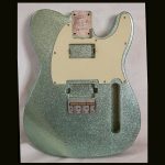 T-Style Body / Swamp Ash / 4 lbs. 1 oz. / Nitrocellulose 'Coke Bottle Green Flake' / 'Closet Clean' w/ Lacquer checking (#GIN-3745)