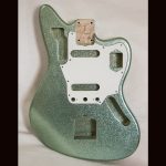 Jag-Style Body / Swamp Ash / 4 lbs. 0 oz. / Nitrocellulose "Coke Bottle Green Flake" / Closet Clean w/ Lacquer Checking (#GIN-3706)