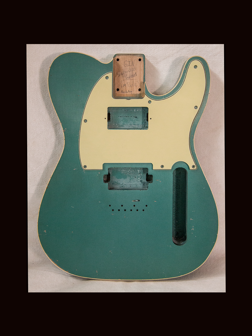 T-Style Body / Alder / 4 lbs. 11 oz. / Nitrocellulose 'Sherwood Green' / Double Bound / Light - Med. Relic (#GIN-3675) - Image 2
