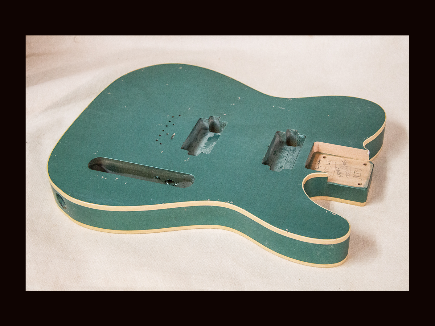 T-Style Body / Alder / 4 lbs. 11 oz. / Nitrocellulose 'Sherwood Green' / Double Bound / Light - Med. Relic (#GIN-3675) - Image 3